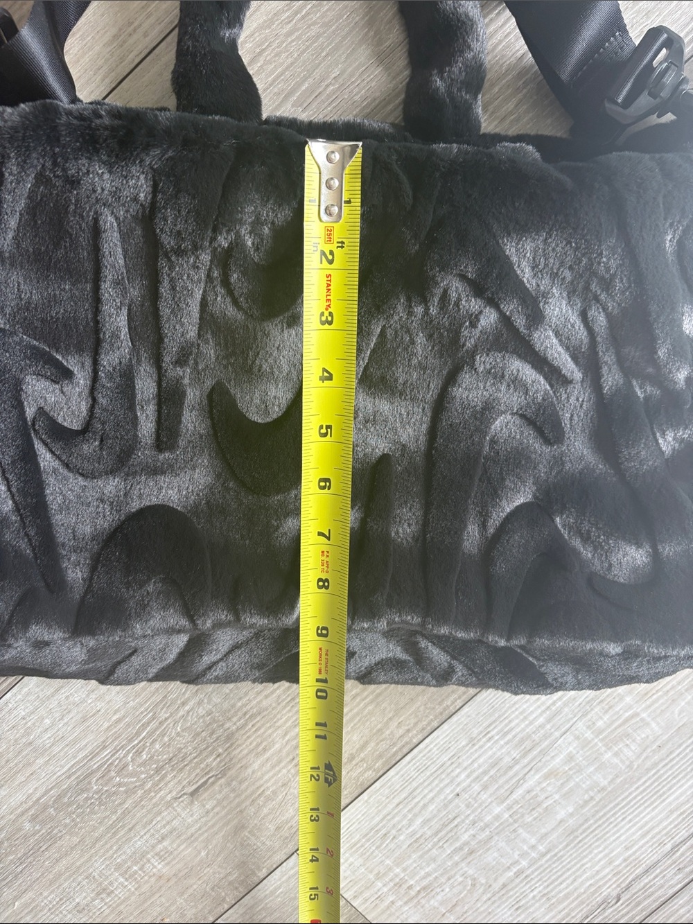 Nike Black Faux-Fur Shoulder Bag with Detachable Strap - Picture 8 of 8